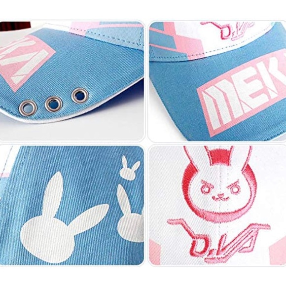 OVERWATCH D.VA Video Game Women Baseball Cap Cosplay - Picture 8 of 10